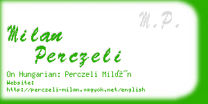 milan perczeli business card